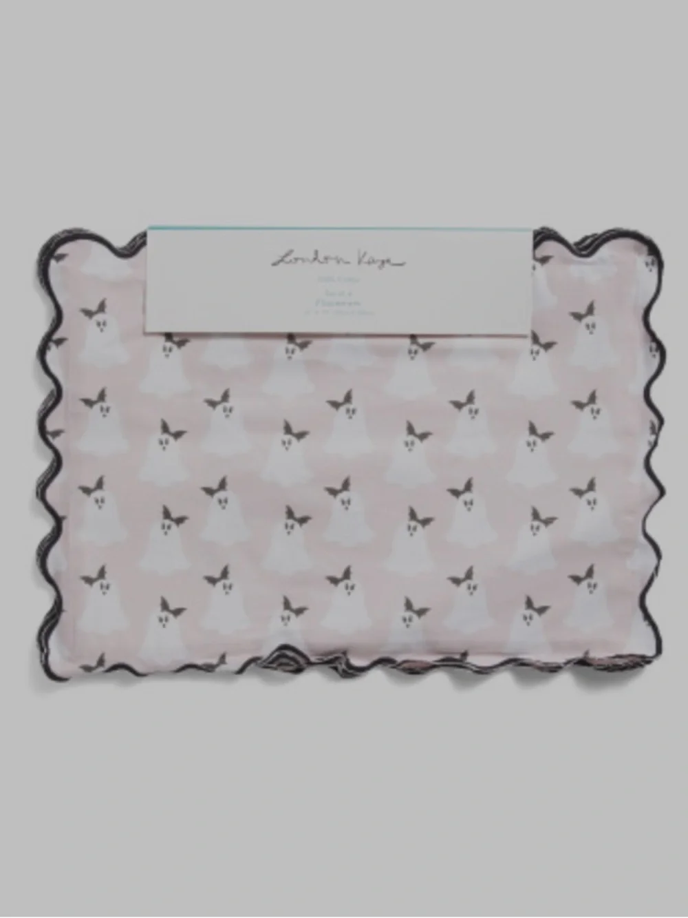 London Kaye 4Pc. Pretty Ghost Pink Halloween Placemat Set